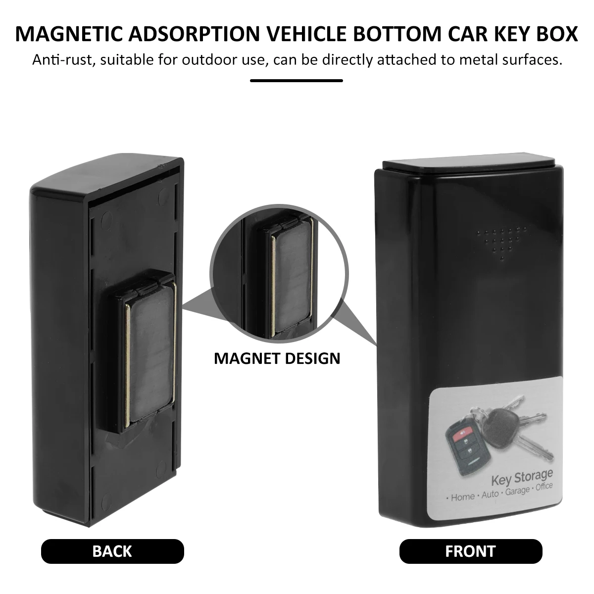 Stash Car Key Box Creative Magnetic Key Cases Portable Hide 2025 Key Holder new Safe Emergency Anti-Rust Key Holder For Home Secret Box