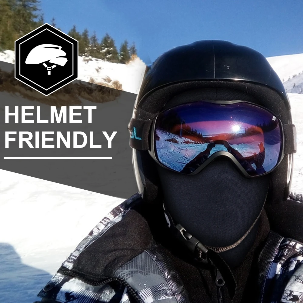 Thermal Balaclava Winter Fleece Full Face Mask Windproof Cycling Sports Hood Hiking Ski Bicycle Snowboard Neck Warmer Scarf Men smile