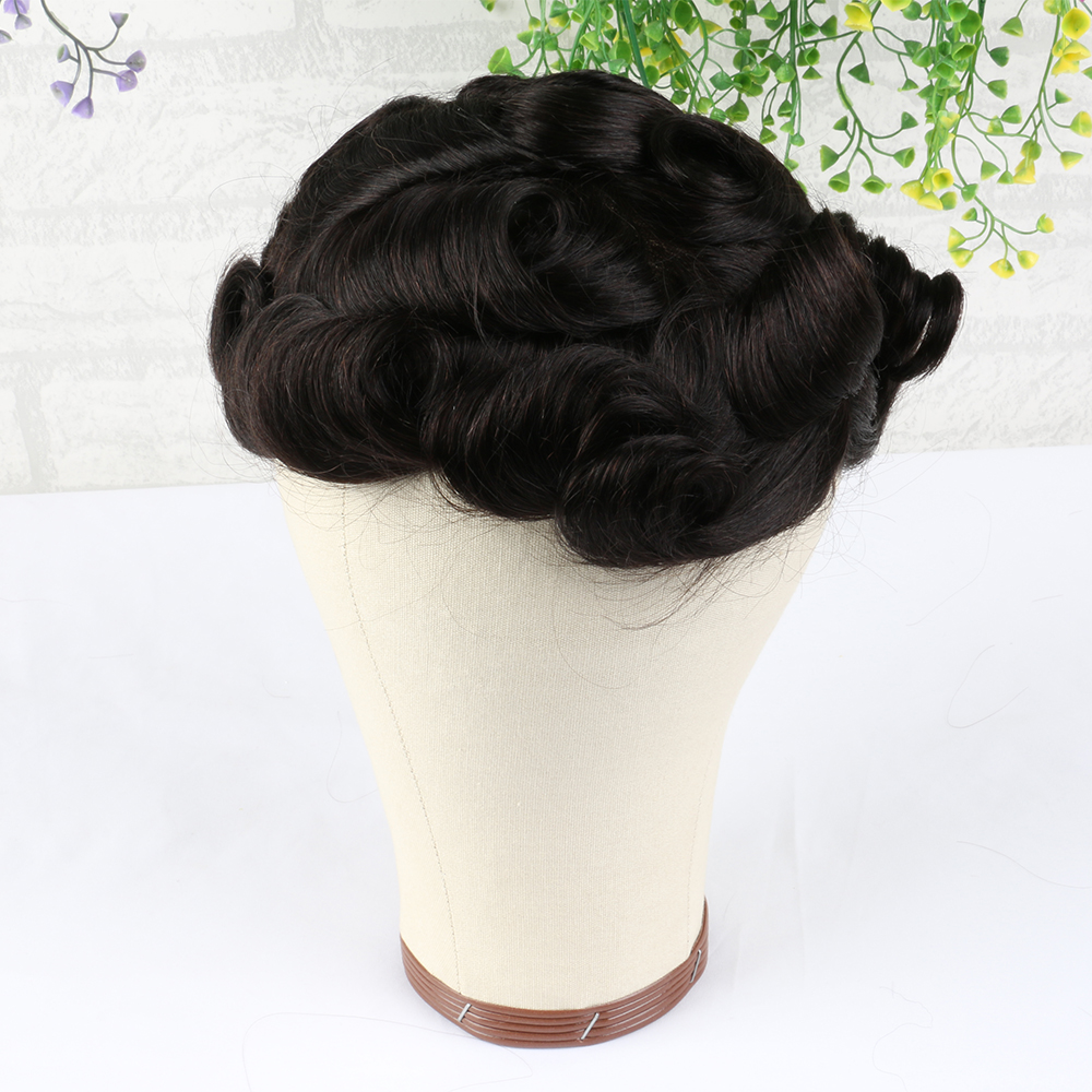 Swiss Australia Base Lace Men Toupee Natural Skin Hairline Human Hair Durable Hair System Men's Capillary Prosthesis Male Wig 's smile '