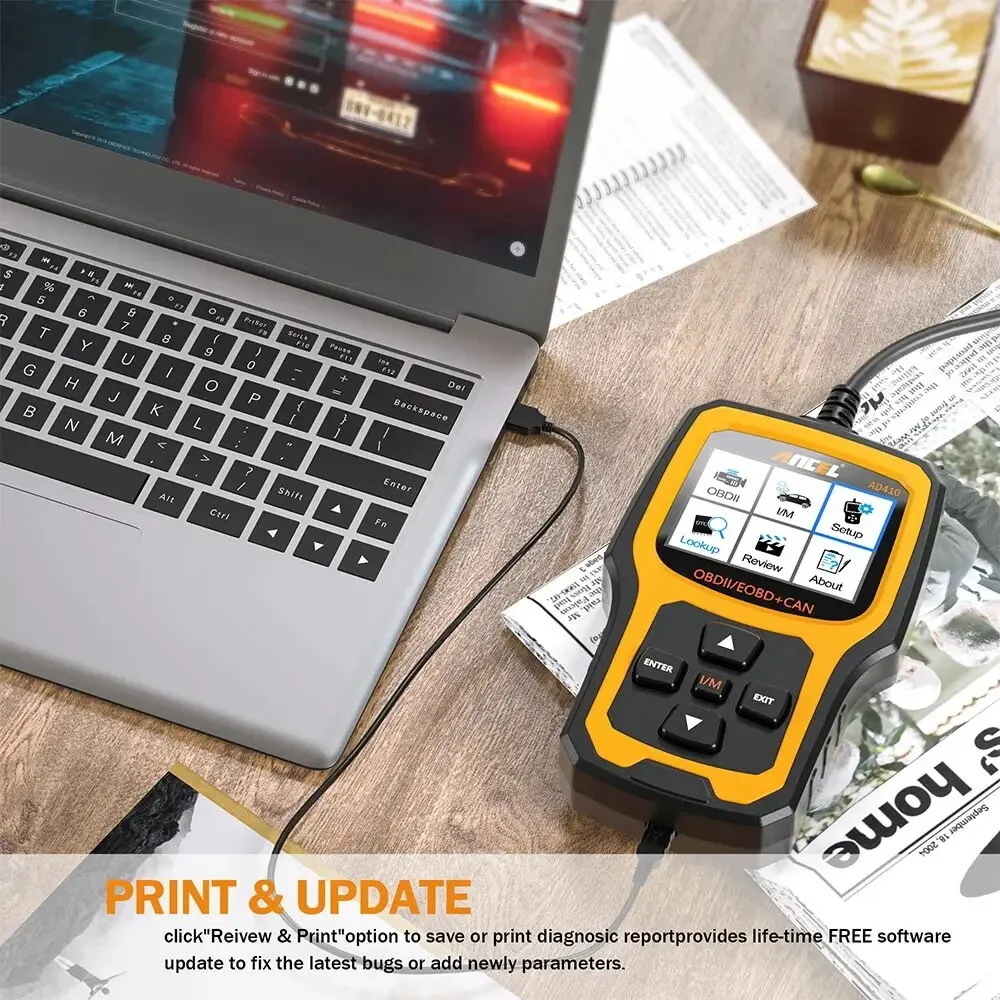 Ancel OBD2 Automotive AD410 Scanner Professional Check Engine Light Code Reader EOBD JOBD Universal OBD2 Car Diagnostic Tools smile