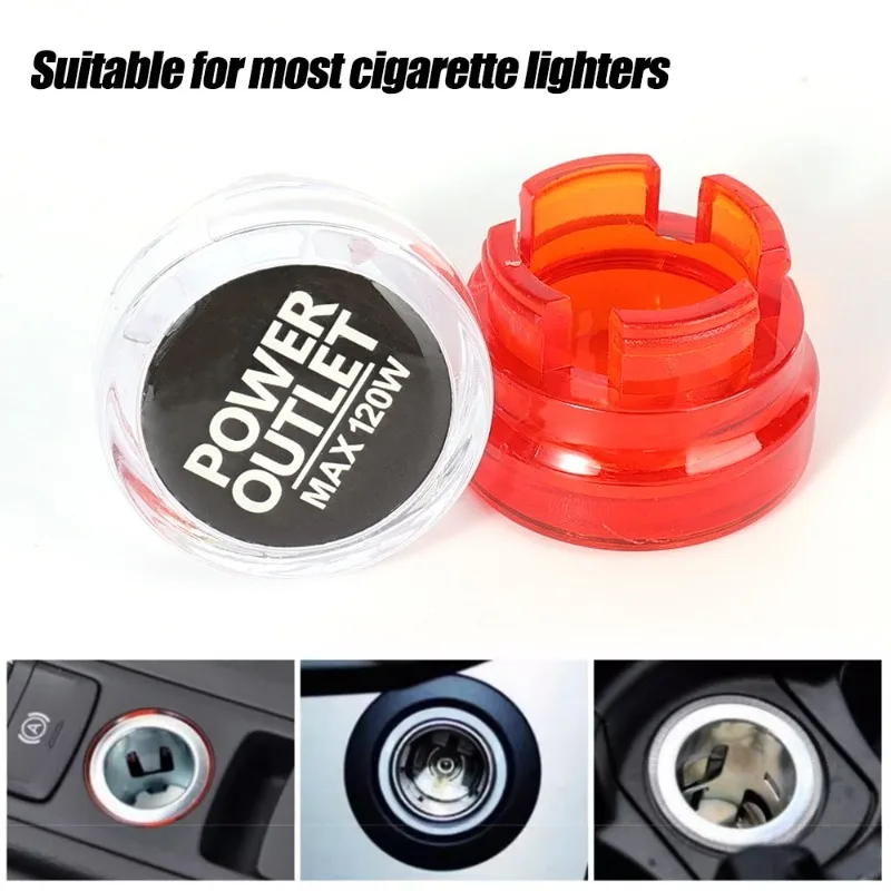 Protective Cigarette Car Lighters Plug Decorative Cover Charging Cigar Lighter Dust Plugs Covers Car Accessories smile