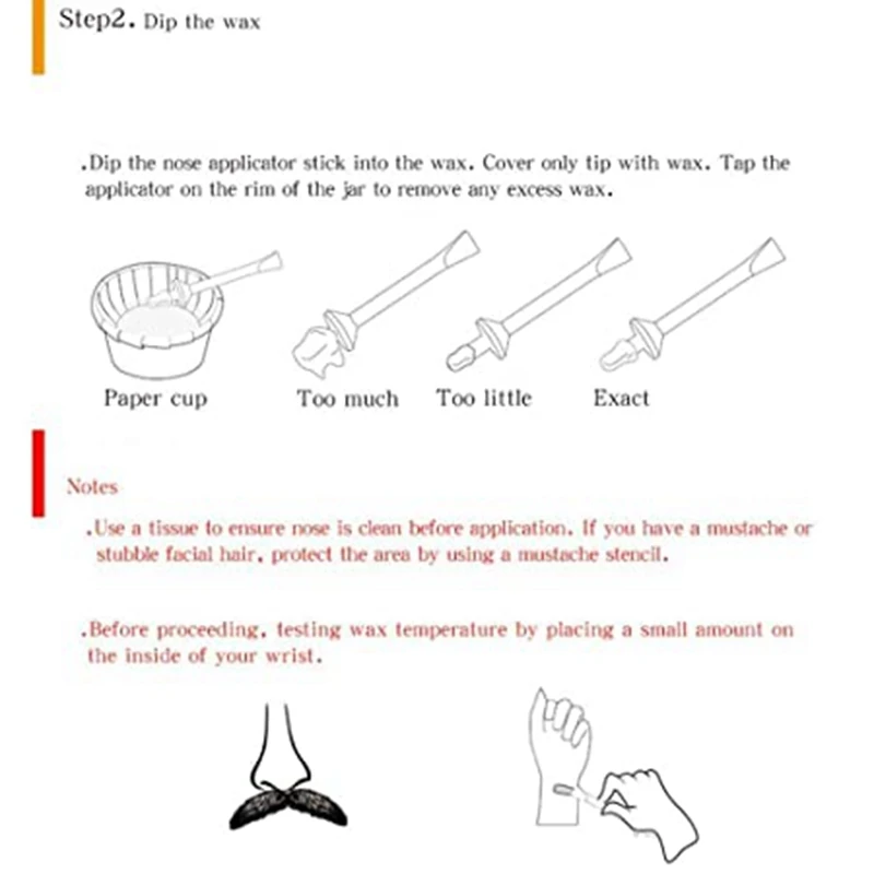 120Pcs Nose Wax Stick Applicator Spatulas Plastic Nose Waxing Strips Nose Clean Eyebrows Nose Hair Removal smile