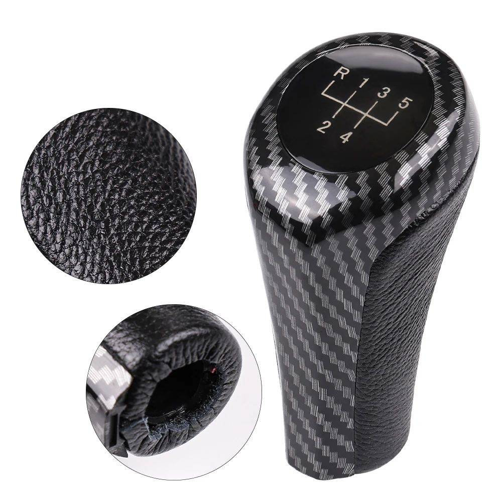 1 Fit For 3 5 6 Series E46 E53 E60 E61 E63 E81 E82 E83 E84 E87 E90 E91 E92 Car 5 6 Speed ddmysmile Leather Gear Stick Shift Knob Smile