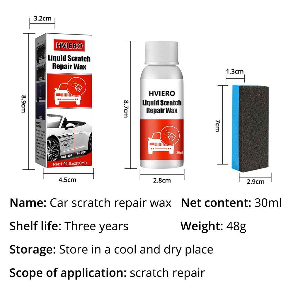 30ml Car Scratch Repair Wax Reconditioning Paste Compound Polishing Abrasive Auto Cleaner Kit Washing Washer Cleaning Paint Care