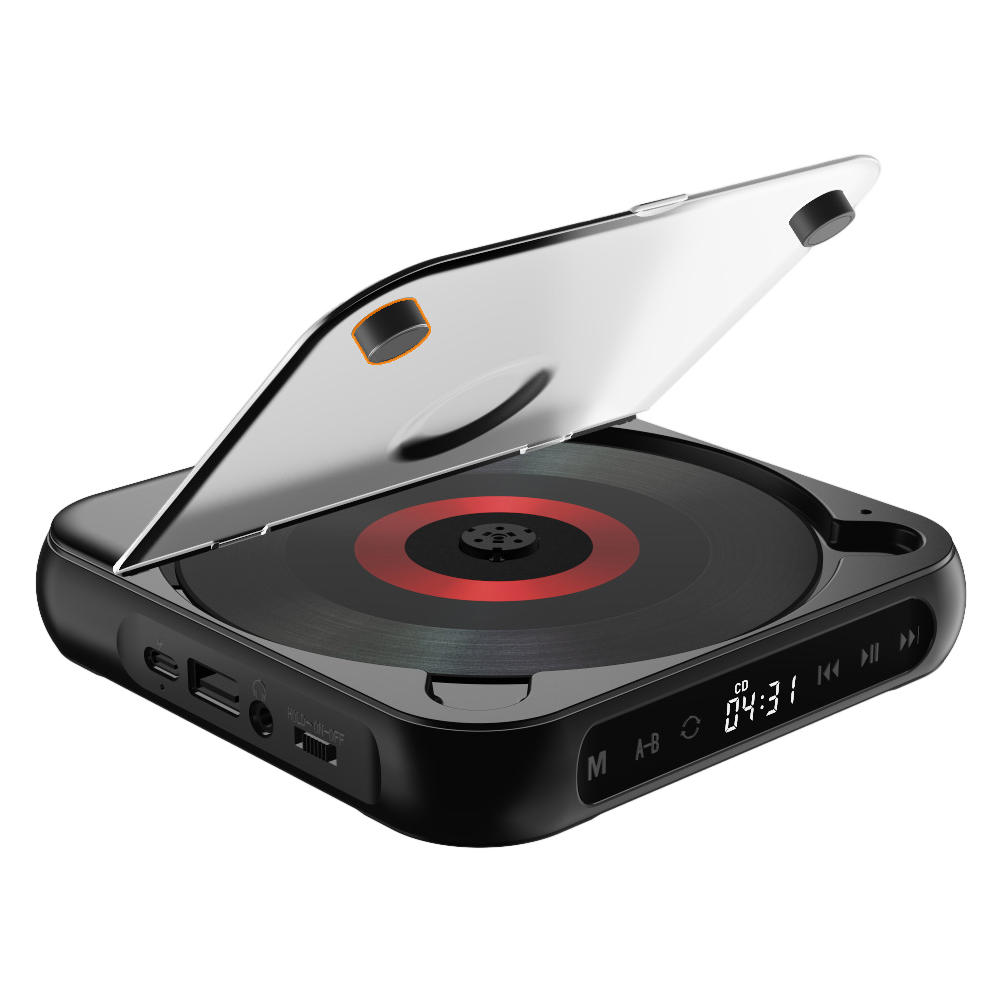 Sound Speaker Bluetooth-Compatible CD Player LCD Screen Car CD Player A-B Repeat USB AUX Playback Gift For Friend Family Student