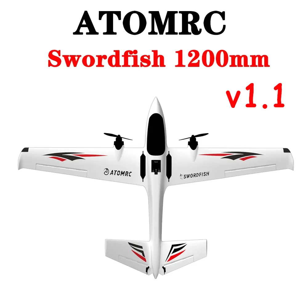 ATOMRC Swordfish V1.1 1200mm Fixed Wing Wingspan FPV Aircraft Airplane KIT PNP FPV PNP Outdoor Hobby Toys for Children RC Model