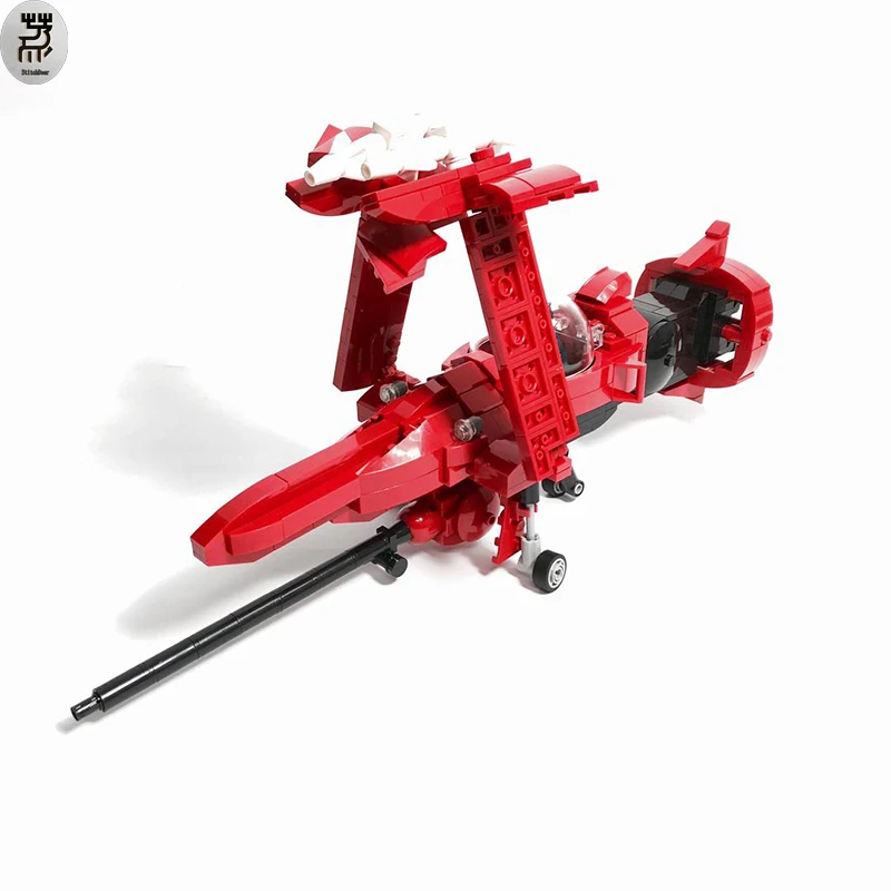 439PCS MOC Future Space Ship Fighter Swordfish II Figure Scale Model Building Blocks DIY Cowboy Toy Brick Children Birthday Gift