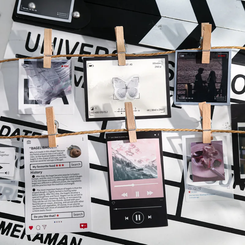 MOHAMM Reteo 15 Sheets Film Border Stickers for Scrapbooking DIY Decorative Material Collage Journaling smile