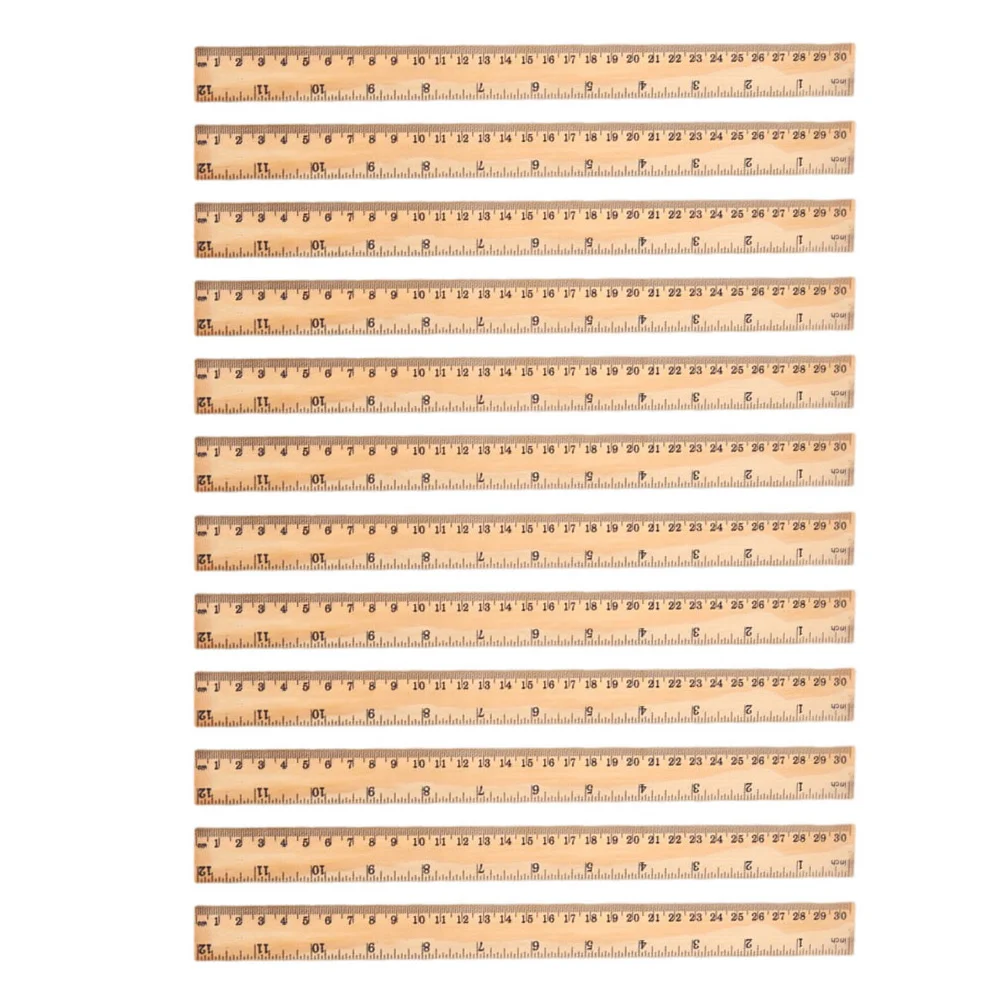 Household Tools Pcs 12 Drawing Straight Ruler Student Gift Engineer Ruler Quilting Rulers Handmade Bookmark Manual Wooden Ruler smile