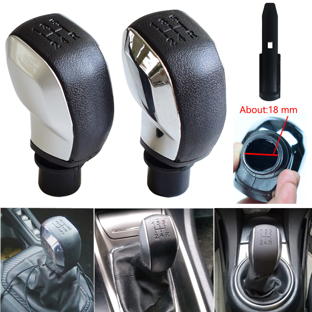 new New Chrome Car ABS Gear Shift 2025 Knob Manual 5 Speed For Peugeot 106 206 306 406 107 207 307 407 301 308 2008 With Gaiter Cover