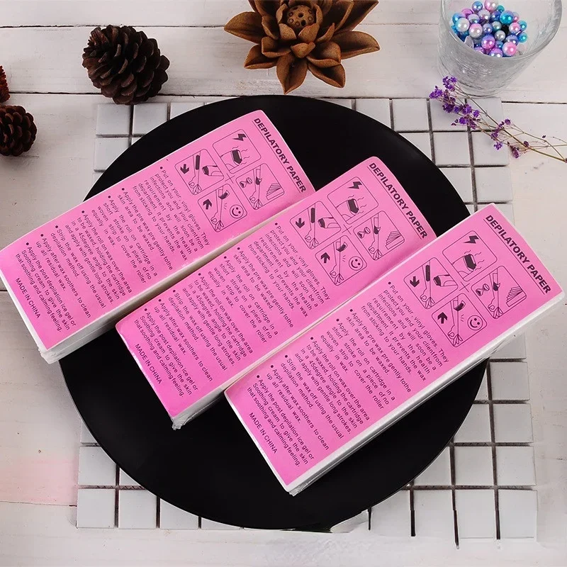 100 Pcs Facial Leg Professional Eyebrow Underarm Hair Removal Epilating new 2025 Wax Strip Paper Non-woven Waxing Strips Body Wax Strips