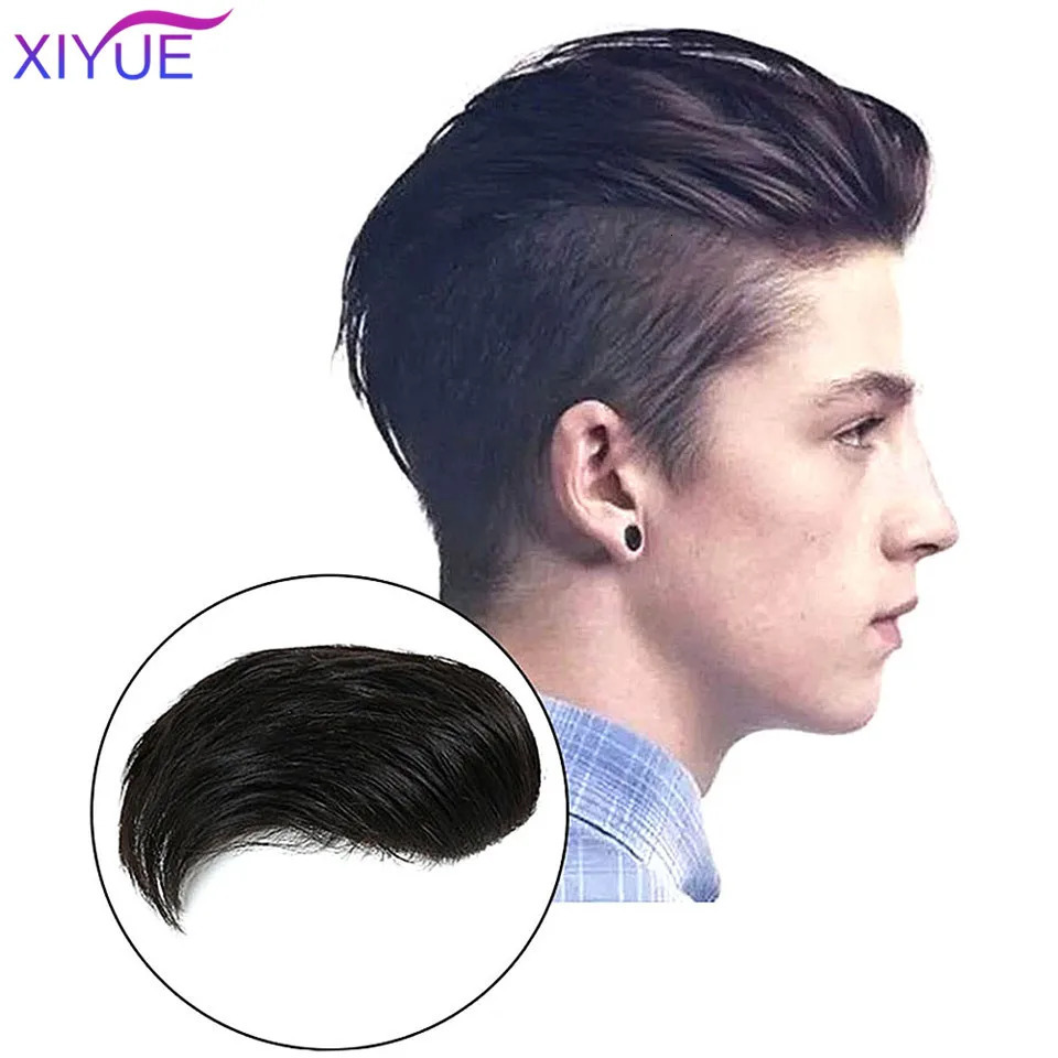 XIYUE Mens wigs mens short hair synthetic natural hair patches 241108