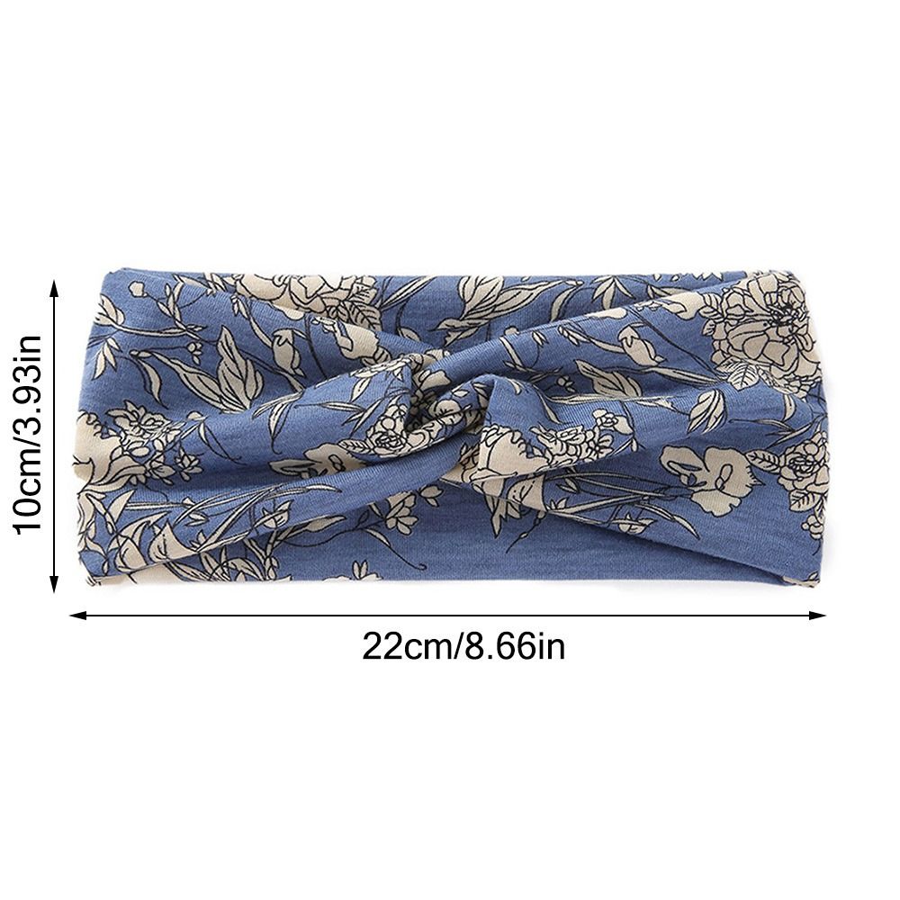 Simple Non-Slip Women's Stretchy Headbands Versatile Sport Headbands Twisted Cross Hair Wrap Printed Hairbands Hair Accessories