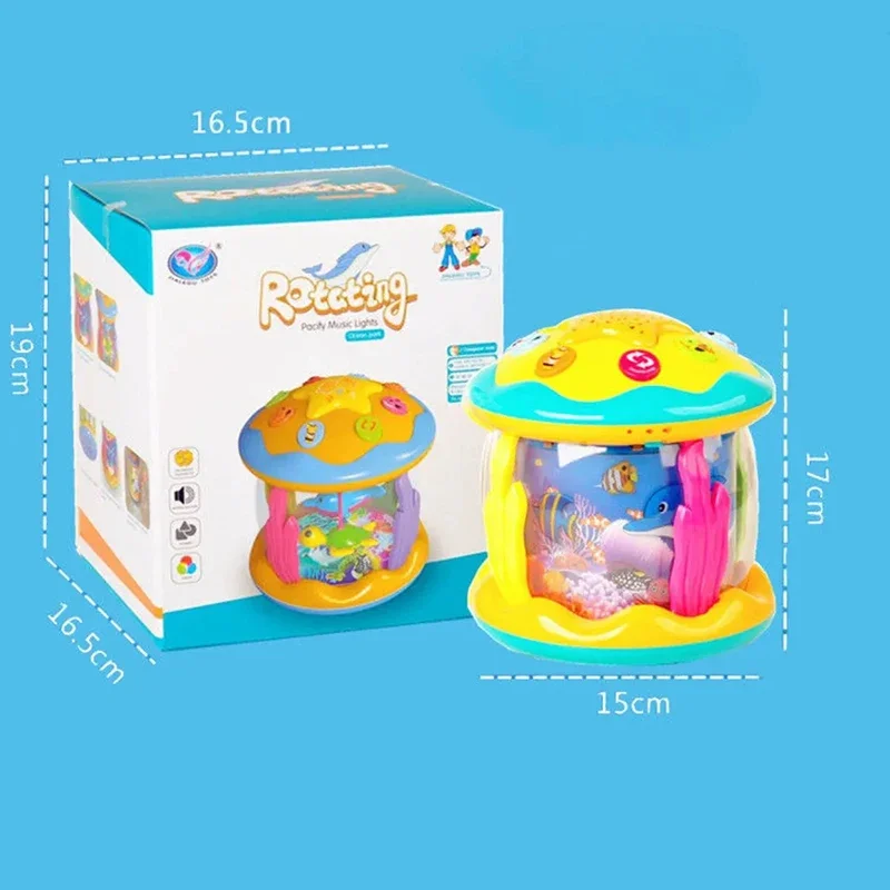 Baby Toy Musical Instrument Babies Ocean Light Rotary Projector Kids Montessori Early Educational Sensory Toys for Toddler Gifts