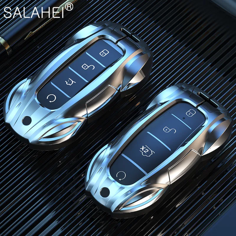 Key Case Remote Car Cover Holder Shell For BYD Song Plus Atto 3 Han EV Tang DM Qin Seal Dolphin Keychain Car Accessories smile