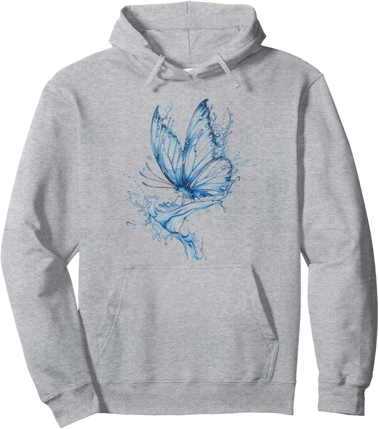 Hoodie for Mens Womens Butterfly Water Splash Nature Lover Insect Gift Pullover Hoodie Graphic Hoodies sweatshirt nice