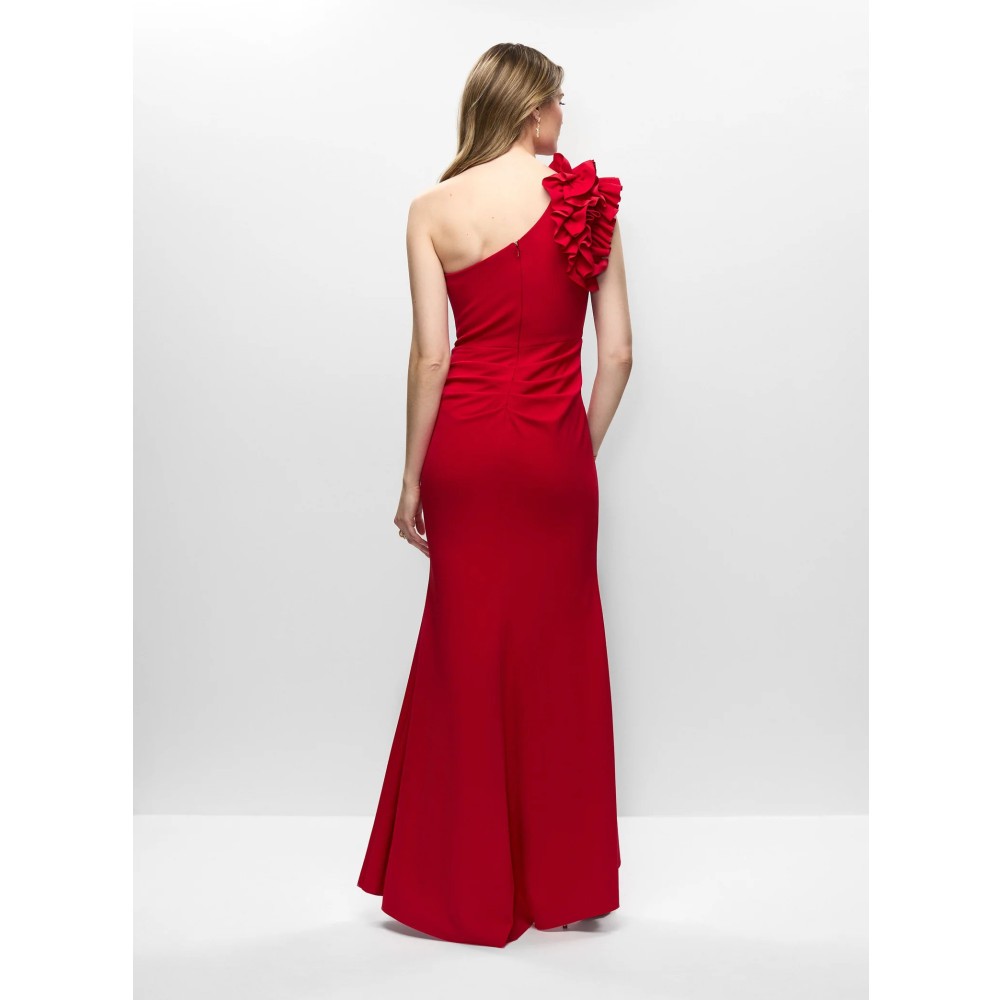 Elegant Party Evening One Shoulder Sexy Red Long Dresses For Formal Ocns 2024 Sleeveless Mermaid Prom Tail Gown Vestidos 6660305