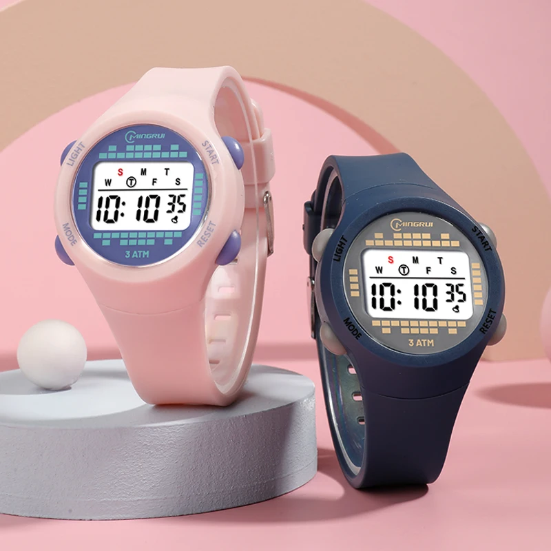 new Children's Electronic Watch Girl 2025 Pink Cute Middle School Boys Watch 30M Waterproof Kids Multi functional Digital SmartWatch Gift