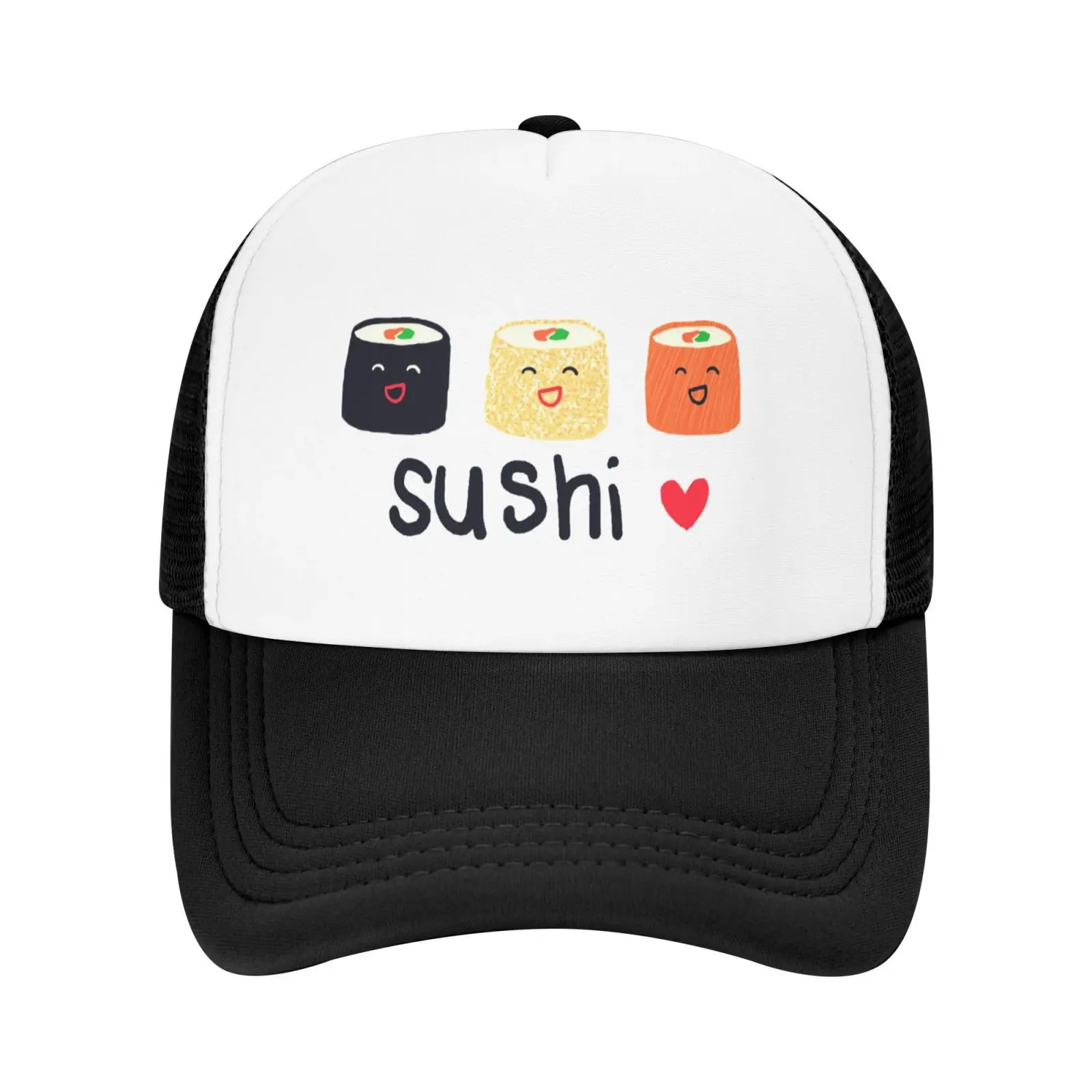 Grid Sushi Kawaii Love Cap Baseball Cap Breathable Cap ddmysmile For Children Boys Girls Polyester Four Seasons Party Outdoor Picnic Smile