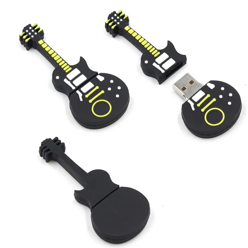 Hot sale Music Model USB flash drive Guitar Pen drive Violin Pendrive Cello Memory stick Beth U disk Free key chain 16GB 32G 64G