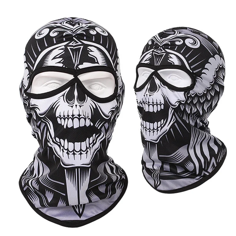 Balaclava Skull Men Bandana Women Ski Mask Windproof Sports Scarf Riding Full Face Cover Fishing Hiking Neck Gaiter Face Shield smile