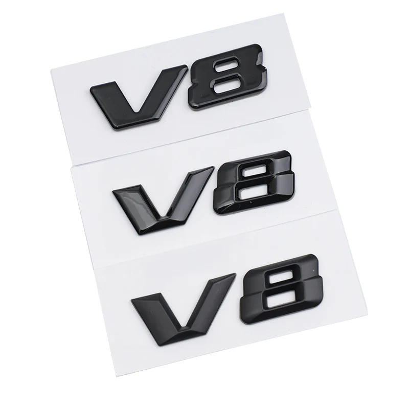 OTOKIT 3D ABS Chrome Letters Car Fender Badge Sticker V8 Emblem Logo For Mercedes Maybach S600 W222 S500 W140 CL600 M275 CLS63