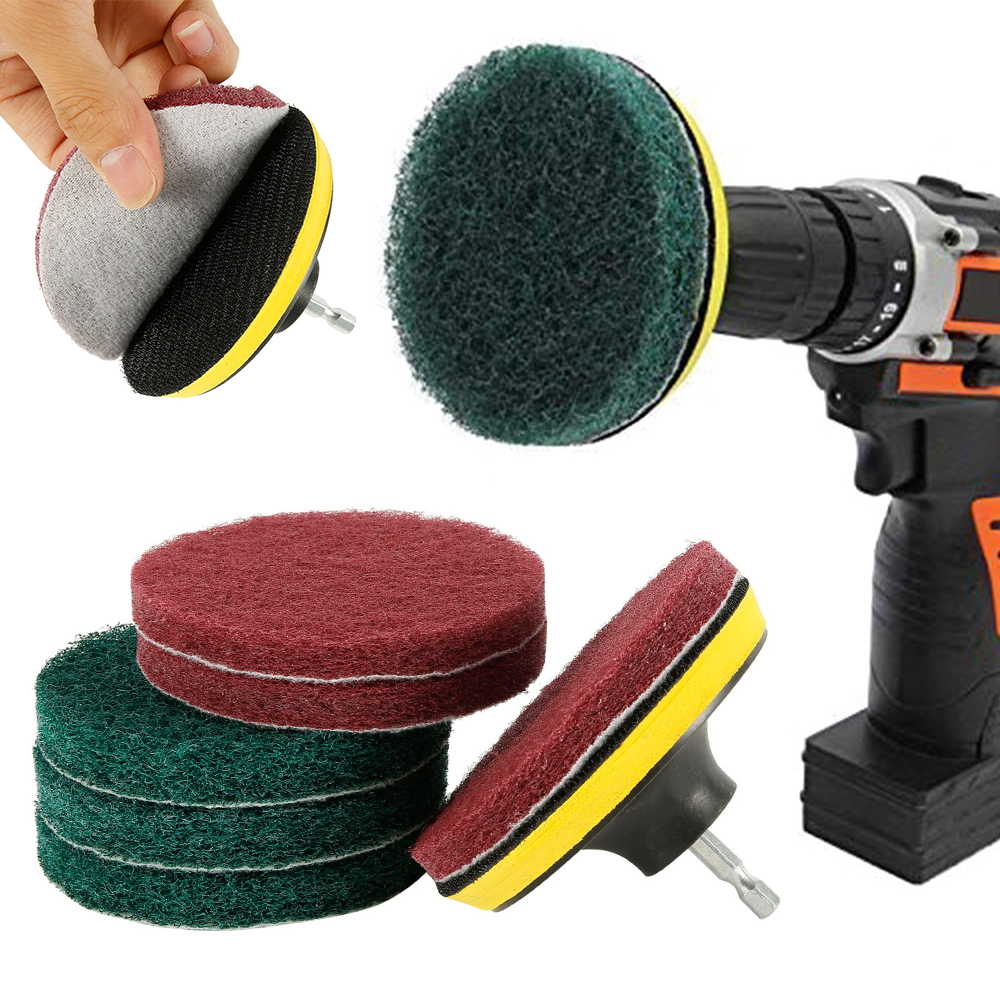 Power Scrubber Scouring Pad Brush Head Cleaning Household Universal Tools Floor Tile Polishing Kitchen Bathroom Car Dropshipping
