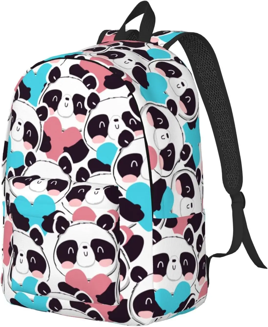 Backpack Casual Lightweight Panda Laptop Backpack Men Women Travel Bag Outdoor Canvas Daypack smile