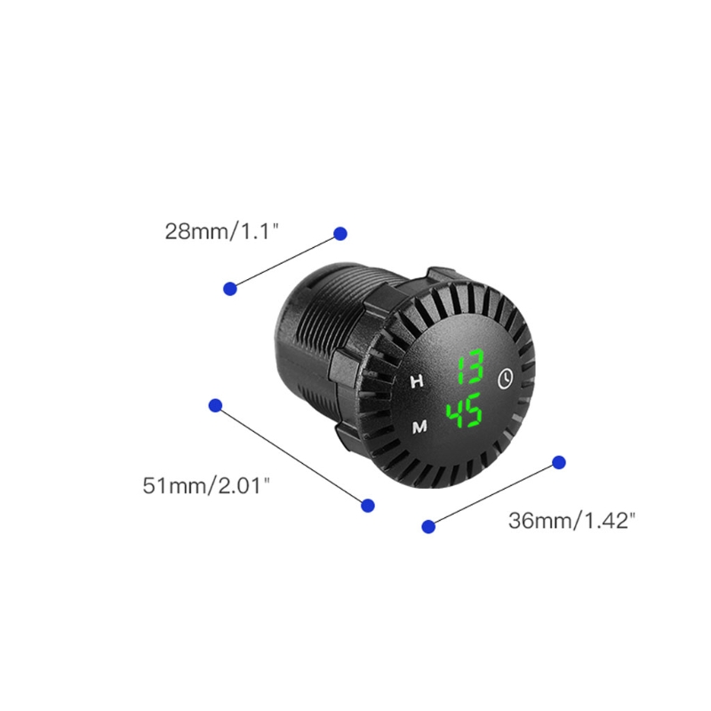Durable Waterproof 12V/24V Auto Car Boat Motorcycle 24hours for Touch Digital Clock LED Display SUV Panel Electronic Clo