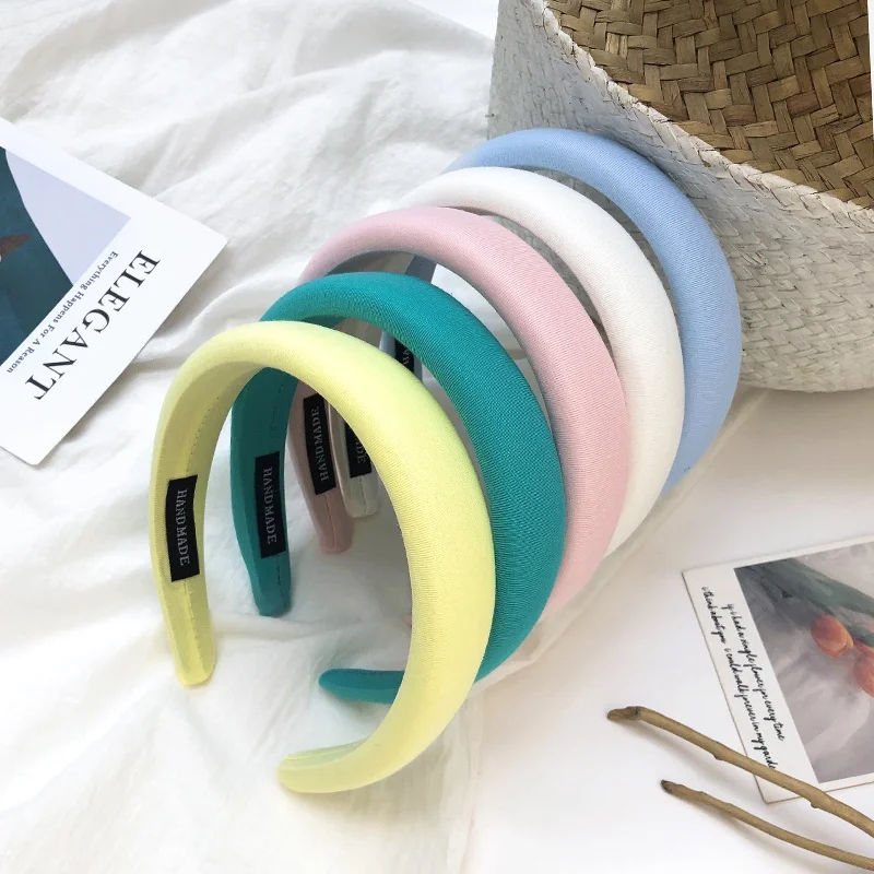 Sponge AISHG Hair ddmysmile Thick Band Girl Candy-Colored Headband For Women Hair Accessories Korean Wide-Brimmed Essential Headband Smile