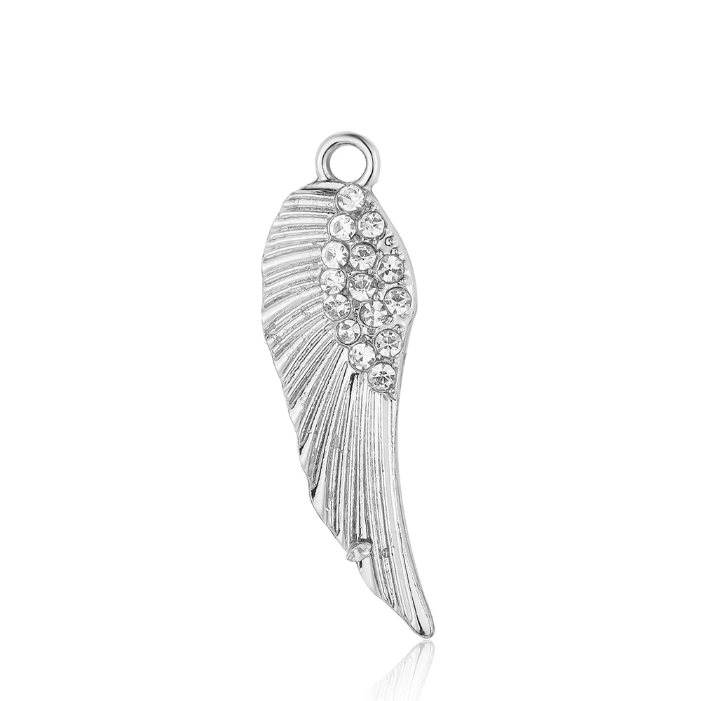 5Pcs/Lot Poker Butterfly Snake Dolphin Rhinestone Zinc Alloy Charms Wing Cross Evil Eye Pendant Bracelet Necklace Making