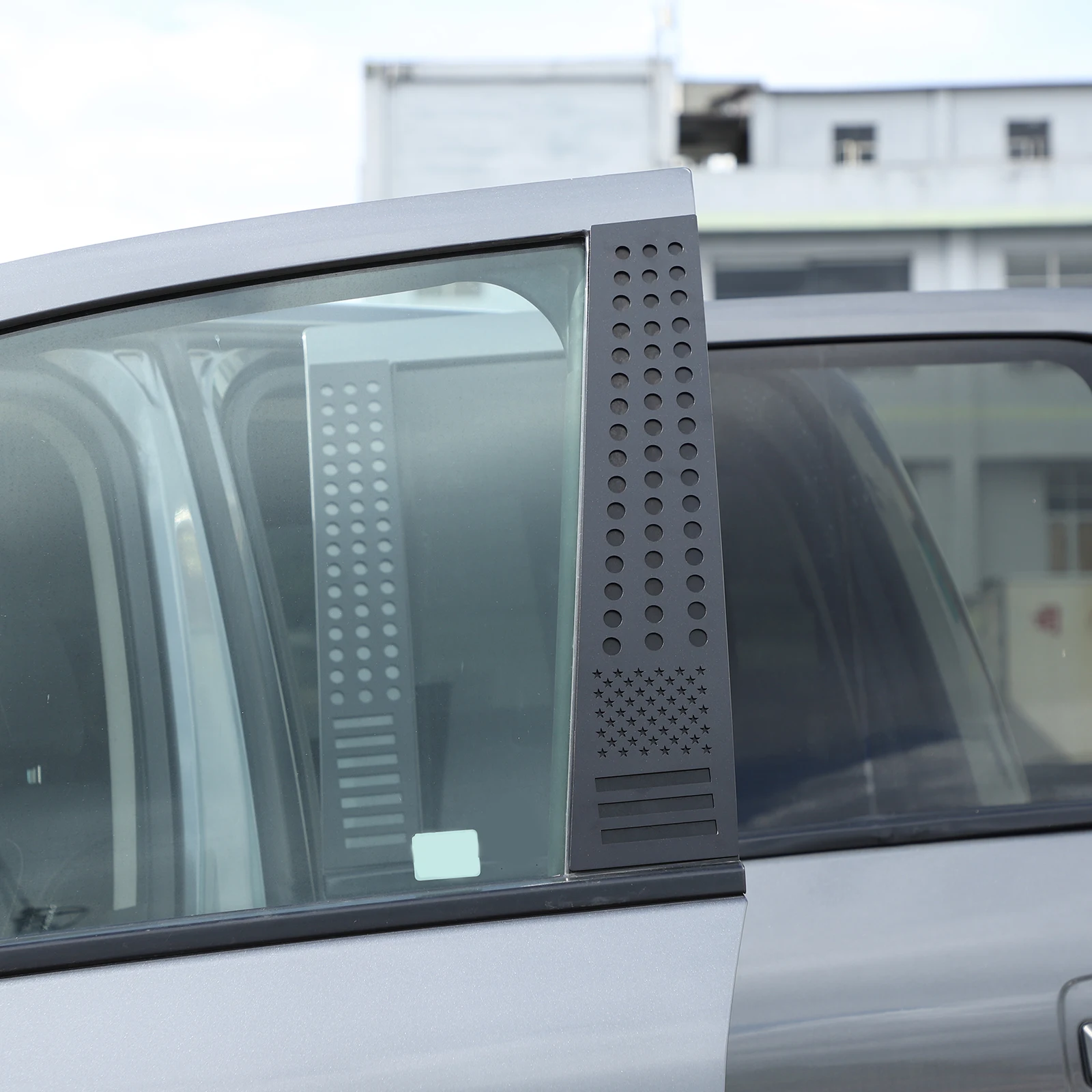 Car Aluminum Window Alloy B-Pillar Center Pillar ddmysmile Trim Sticker For Nissan Titan 2016-2023 Car Accessories Smile