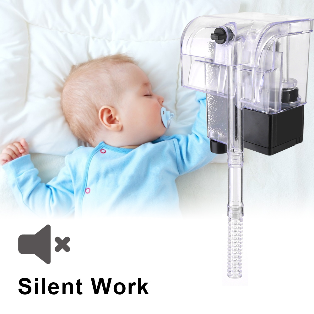 Mini Aquarium Filter External Hang Up Filter Water Pumps Oxygen Submersible Water Purifier for Aquarium Fish Tank Filter