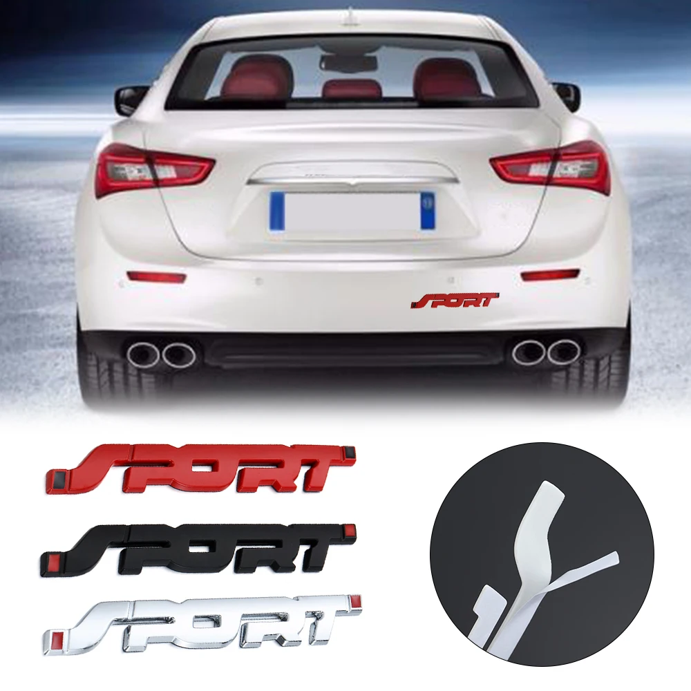 Car Metal 3D SPORT Graphic Logo Emblem Badge Sticker Trunk Fender Decal Trunk Accessories