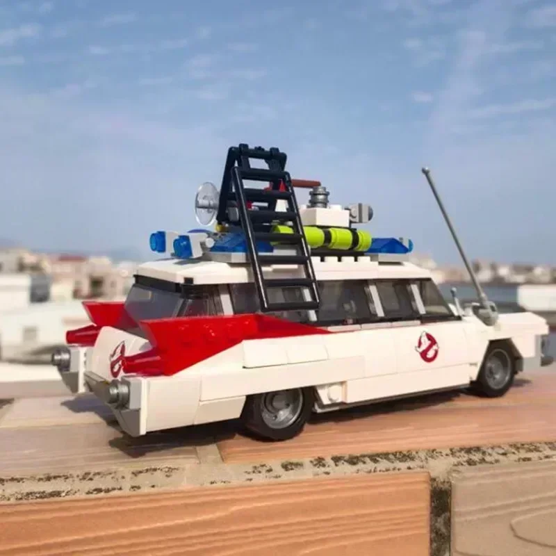 In Stock MOC Compatible 21108 Ghost Busters Ecto-1 Movie Car Building Blocks DIY Toys Assembly Model For Kids Boys Girls Gifts