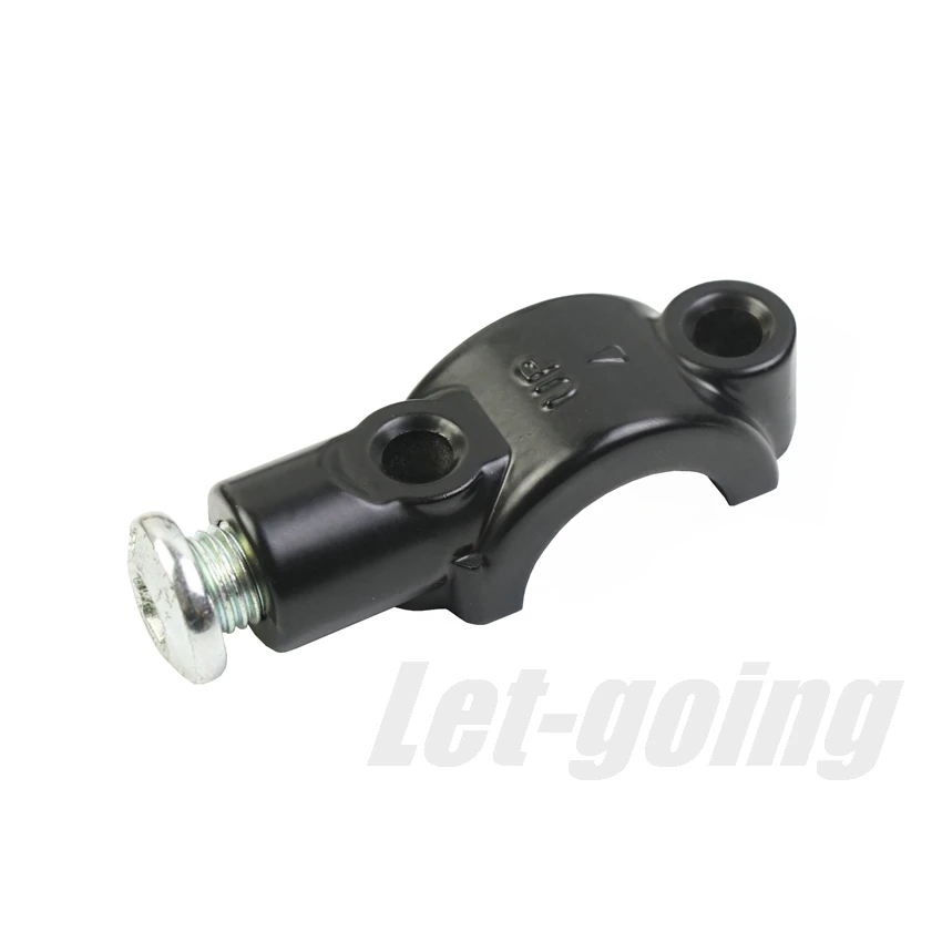 22mm Mirror 7/8" Lever Holder for Motorcycle Bike Brake Pump Fixing Seat M8 M10 Mirror Base Support Universal Red Black Grey smile 7/8"