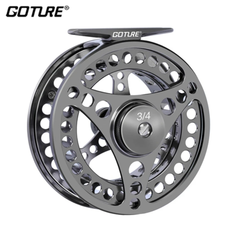Fly Fishing 2+1Bb Goture Reel Cnc-Hined Aluminum Arbor Trout ddmysmile Carp Fishing Reel 3/4 5/6 7/8 9/10 WT Left&Right Handle Fly Reel Smile 2+1Bb