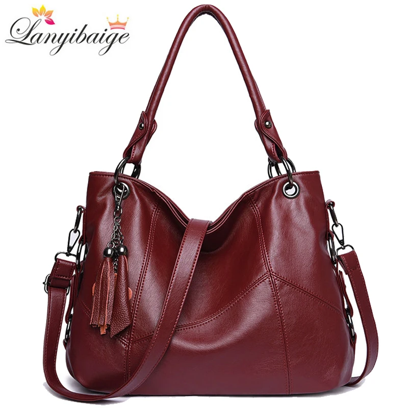 Bag ddmysmile Top-Handle High-End Leather Casual Tote Large Capacity Woman Bags Designer Handbag Purses Brand Shoulder Sac A Main Smile