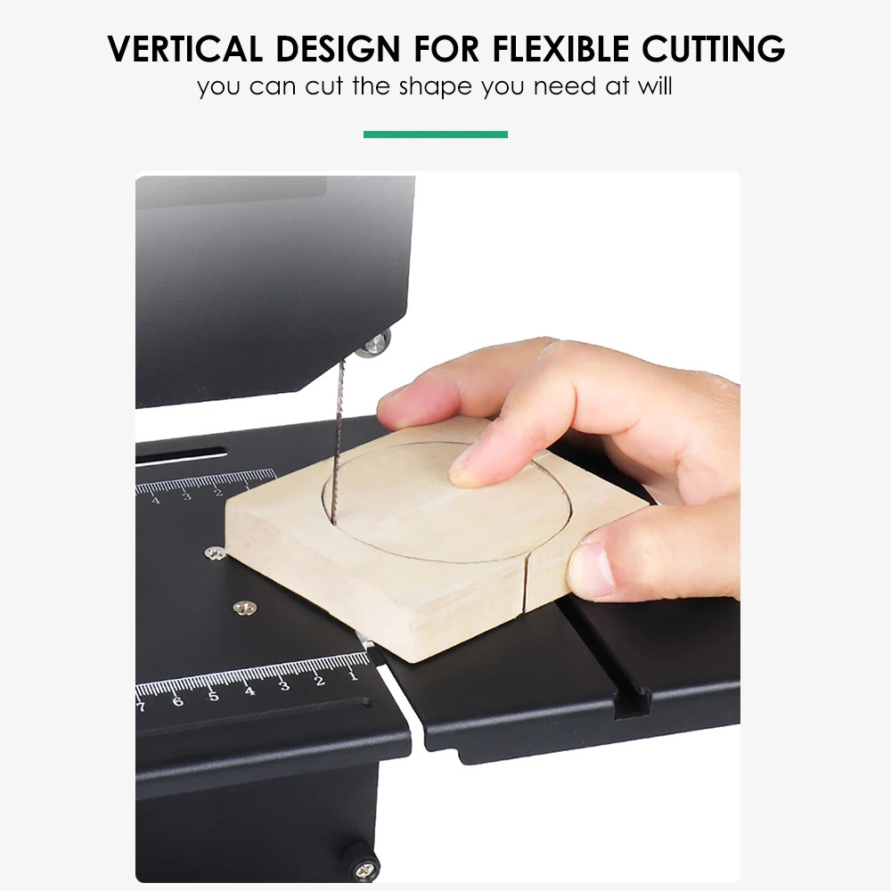 Multifunctional Band Saw Machine 1750RPM Benchtop Band Saw Table-Saw Electric Desktop Saws Small Household DIY Cutting Tool