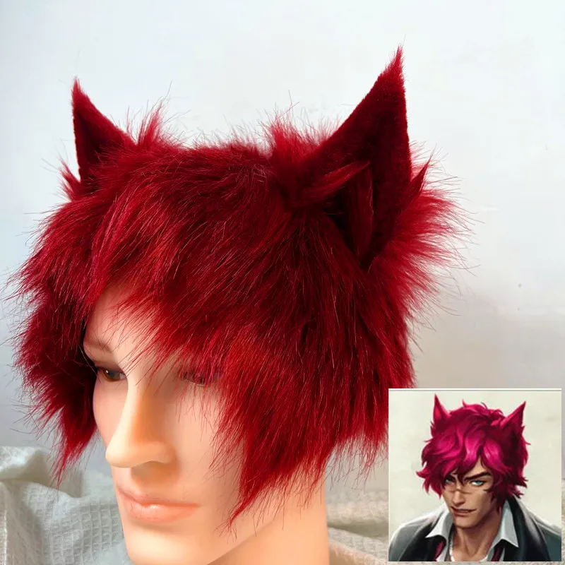 Ear Heartsteel Sett Cosplay Fox Wolf Ear Simulated Animal Hairhoop Hairband Headwear ddmysmile LOL Cosplay Sett Cosplay Heartsteel Sett Smile