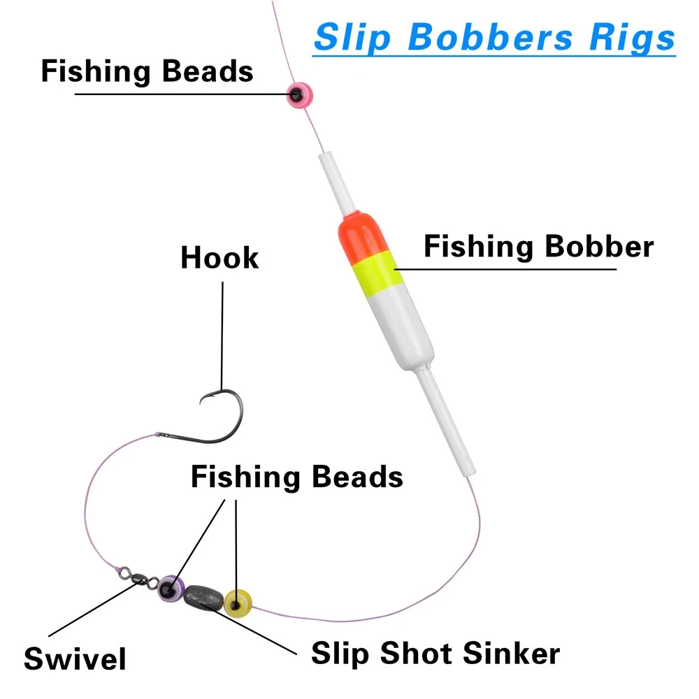100pcs Fish Eye Fishing Beads Mixed Color Luminous Carolina Rigs Taxes Rigs Fishing Beads DIY Kit Bass Fishing Tackle