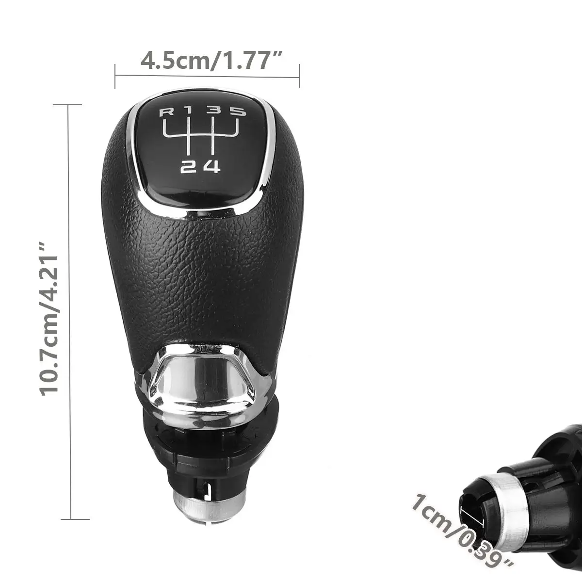 6 5 Speed Speed Manual Car Gear Shift Knob Gaiter Boot Cover Shifter Gear Stick For Skoda/Octavia A5 A6 2004-2012 smile