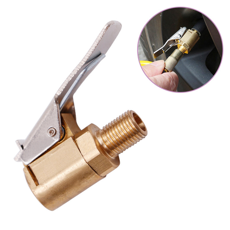 Car Air Pump Thread Nozzle Adapter 8MM Tyre Wheel Tire Air Chuck Inflator Pump Valve Clip Clamp Connector Adapter