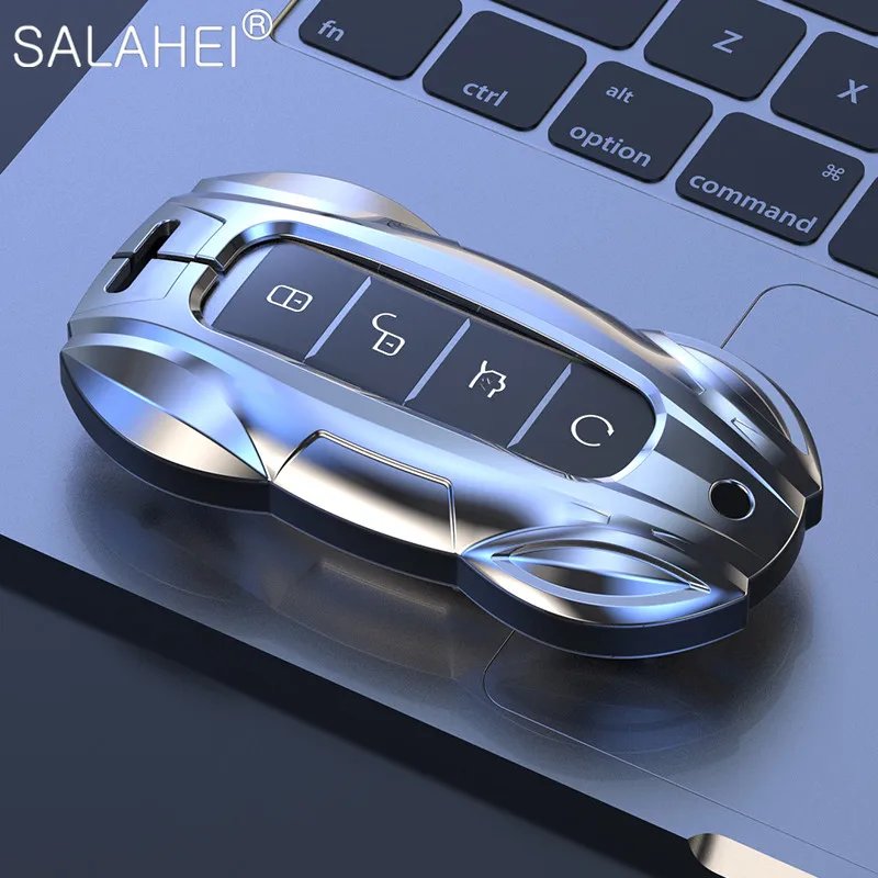 Key Case Remote Car Cover Holder Shell For BYD Song Plus Atto 3 Han EV Tang DM Qin Seal Dolphin Keychain Car Accessories smile