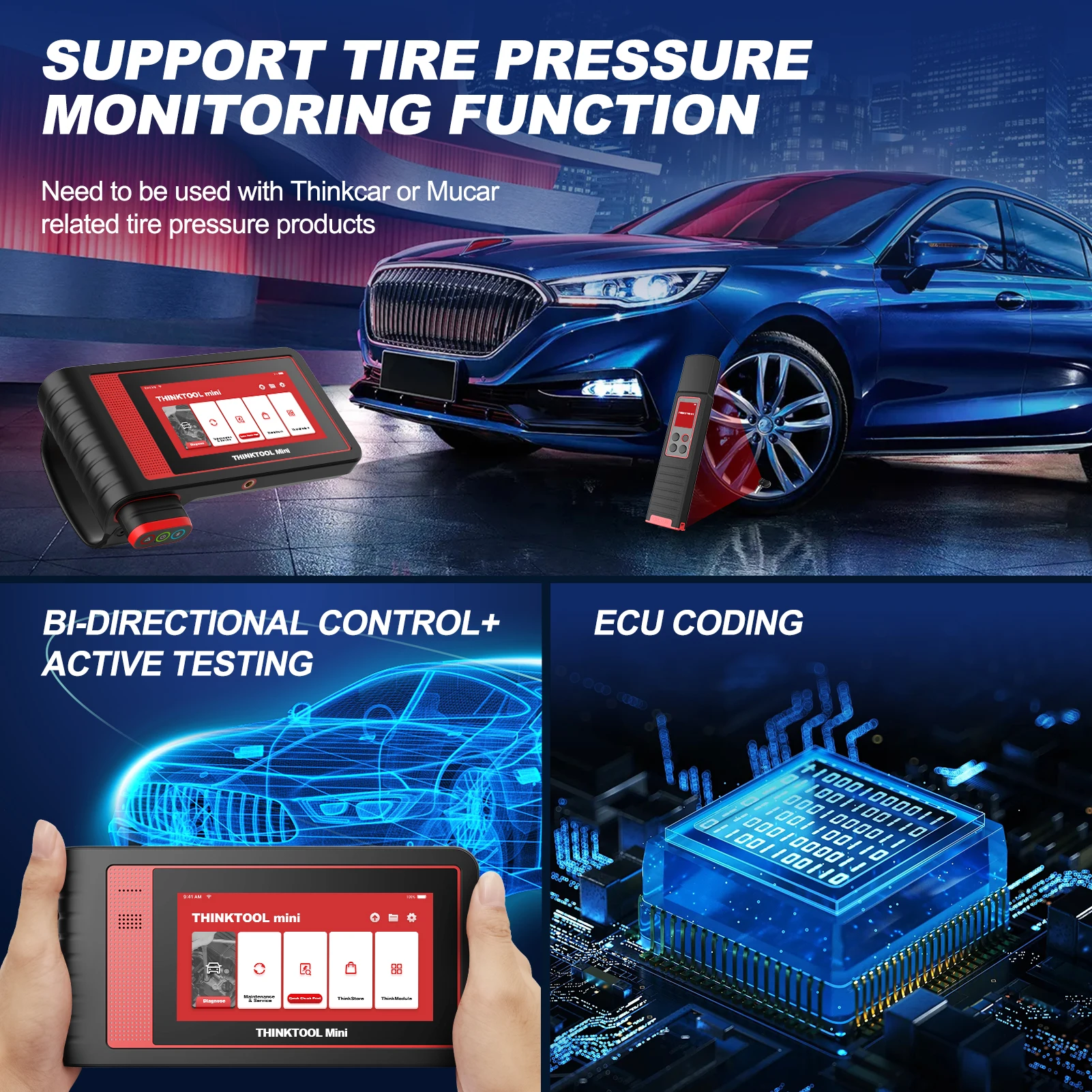 OBD2 Mini THINKCAR Thinktool Professional Automotive Scanner Full System Car Diagnostic Tools 28 Reset Lifetime Free Update smile