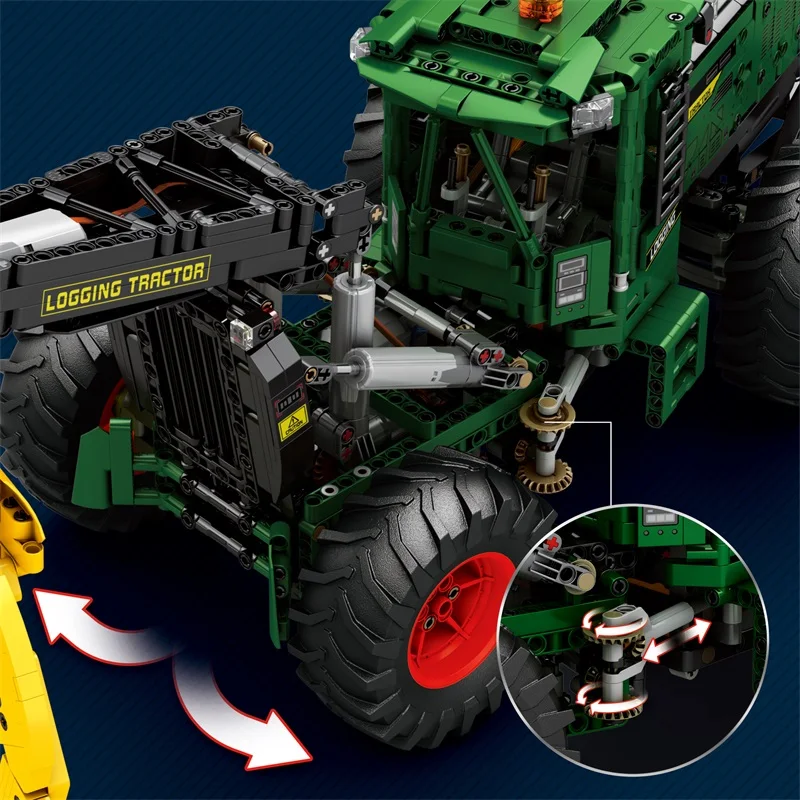 Technical 1741PCS Mechanical City Power RC Tractor Electric Engineering Vehicle Cars HIGH-TECH Truck Bricks For Boys Toys Gifts