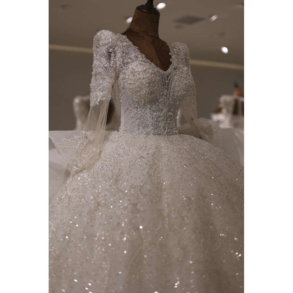 Said Sparkg Sharon Crystal Dubai Ball Gown Bride Dress For Women Real Photos Princess Arabic Wedding Gowns Rs012 S