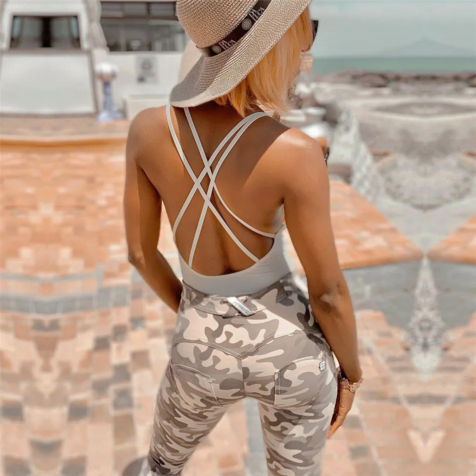 Pants Melody Womens Camo Sport Yoga Leggings Camouflage Leggings Sexy Pants Stretch Fit Shaper Jeggings Butt Lifting Leggings smile