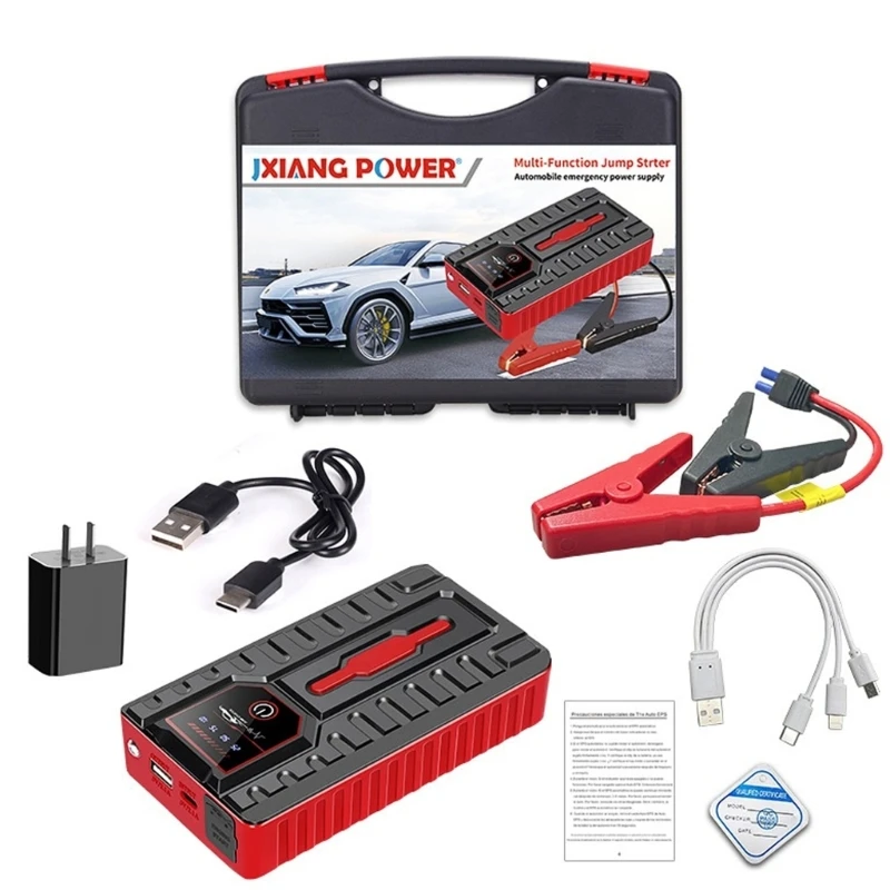 Car Jump Starter Power Pack Portable Auto Battery Booster Fast Chargers12V Emergency with LED Light Starting Device