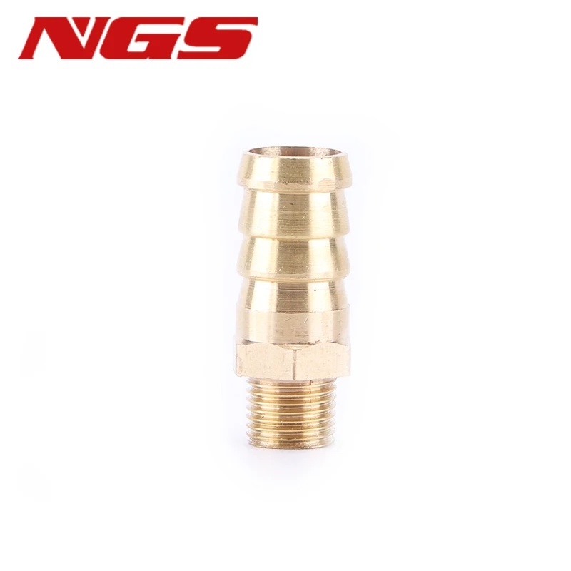 1/8" 1/4'' 3/8" 1/2" 3/4" Brass Male Thread Hose Barb Coupler Fitting Connector 14mm 16mm 19mm 25mm 32mm
